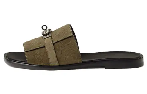 HERMES Gabriella Slide Slippers Men's Umber