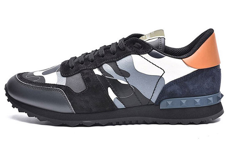 Мужские кроссовки Valentino Rockrunner (черно-серебристые)