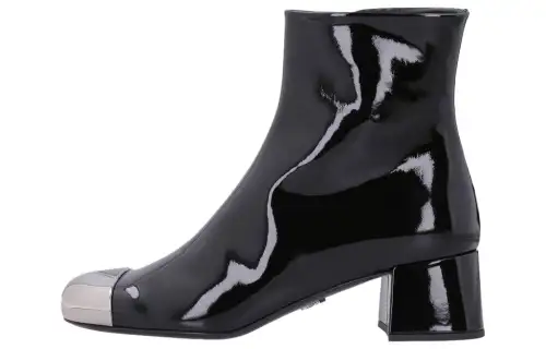 PRADA Leather Ankle Boots Women's Black