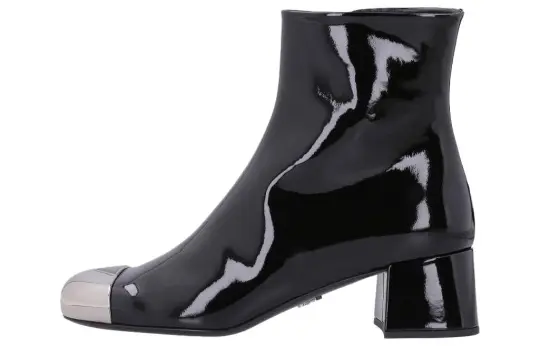 PRADA Leather Ankle Boots Women's Black
