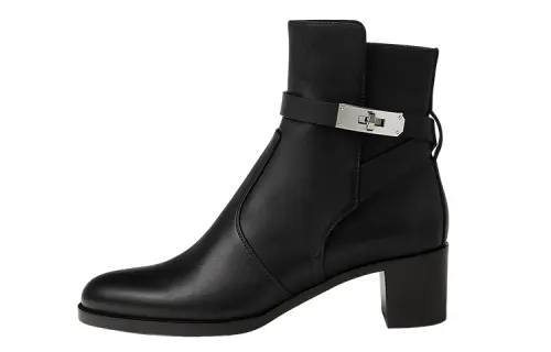 HERMES Frenchie Ankle Boots Women's Black