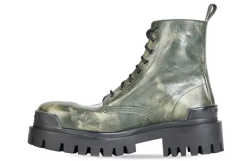 Balenciaga Strike Ankle Boots Men's Dark Green