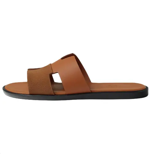 HERMES Izmir Slide Slippers Men's Smoky Brown