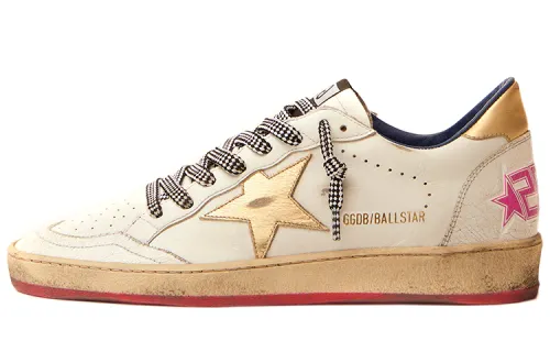 Golden Goose Ball Star Cow Leather Low top Skateboard Shoes Women's White