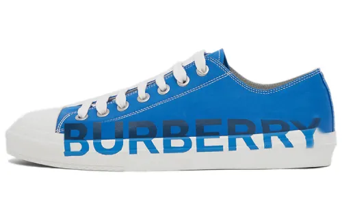 Burberry Low top Canvas Shoes Men's Blue