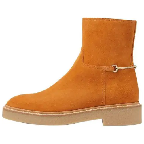 GUCCI Horsebit Ankle Boots Women's Brown
