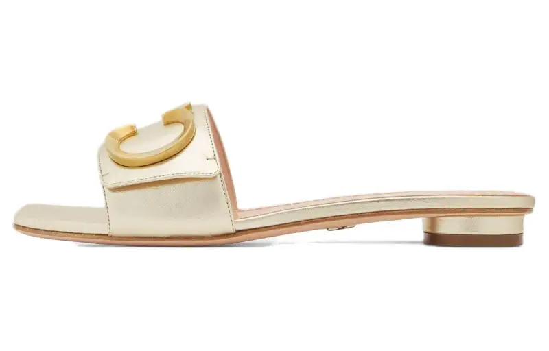 DIOR C'est Dior Slide Slippers Women's Gold