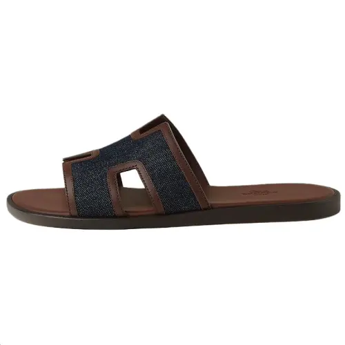 HERMES Izmir Slide Slippers Men's Brown