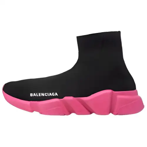 Balenciaga Speed Trainer High top Casual Shoes Women's Pink