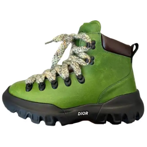DIOR Short Snow Boots Women's Green