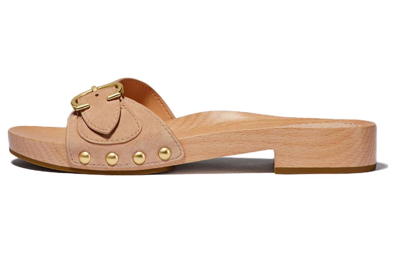 COACH Bleeker Slip Resistant Slide Slippers Women's Beech Wood