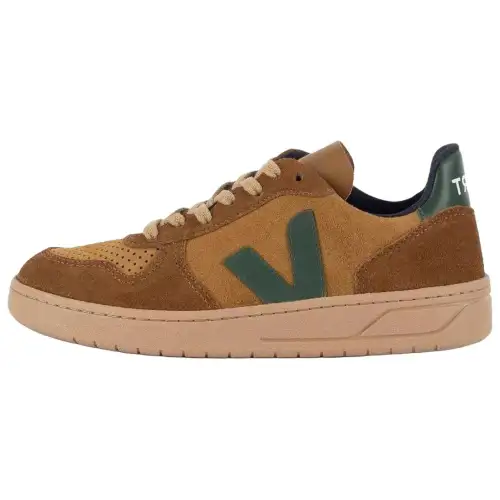 VEJA Suede round toe, comfortable and versatile, fashionable, low-cut sneakers, same style for men and women, brown