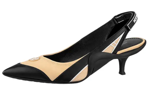 LOUIS VUITTON Archlight Cow Leather, Textile Slim Heel High Heels 5CM Women's Light Umber