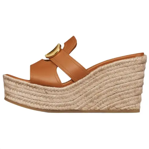 DIOR 30 Montaigne Slide Slippers 9.5cm Women's Camel