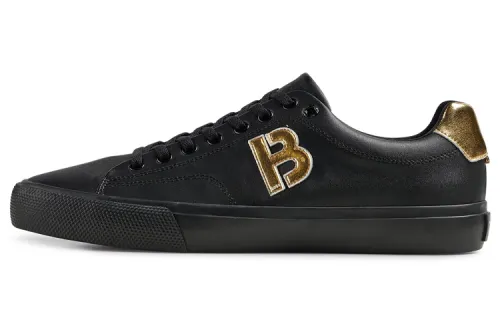 HUGO BOSS Skateboard Shoes Men's Low Top Black/Gold
