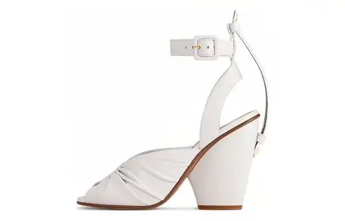 LOUIS VUITTON Olympia One Strap Sandals Women's White
