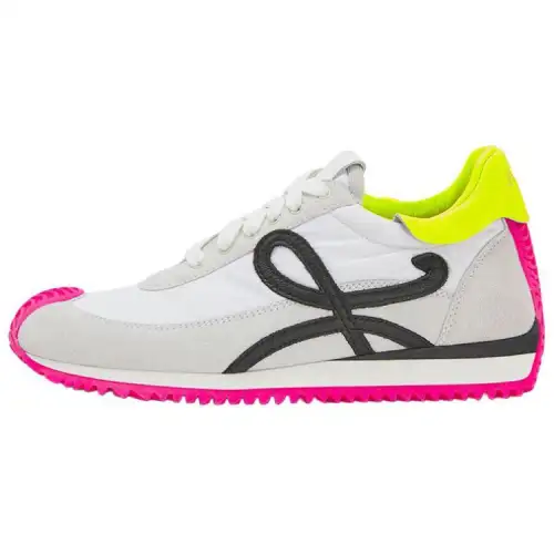 LOEWE Flow Runner Nylon Low top Casual Shoes Women's Gray Black Red
