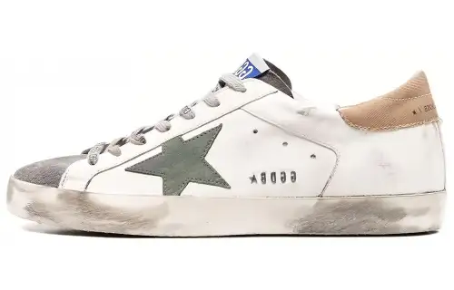 Golden Goose Super-Star White Beige Green