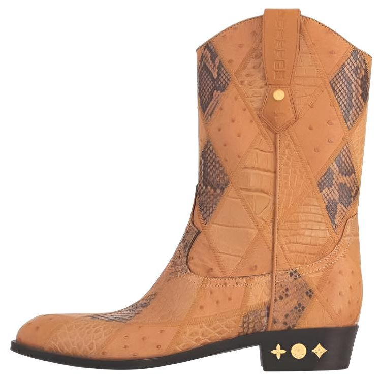 LOUIS VUITTON Rider Ankle Boots Men's Brown