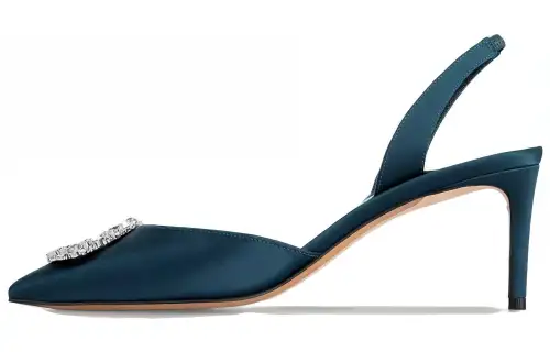 LOUIS VUITTON Met Slim Heel High Heels 6.5cm Women's Blue