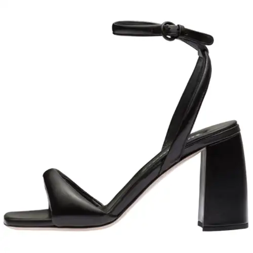 MIU MIU Leather One Strap Sandals 8.5cm Women's Black