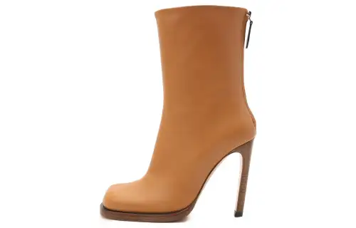 Burberry Leather Ankle Boots 11.2cm Women's Brown