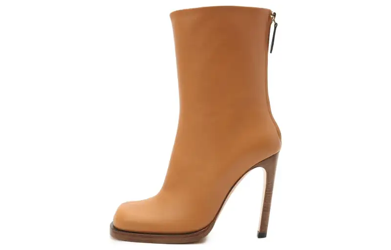 Burberry Leather Ankle Boots 11.2cm Women's Brown