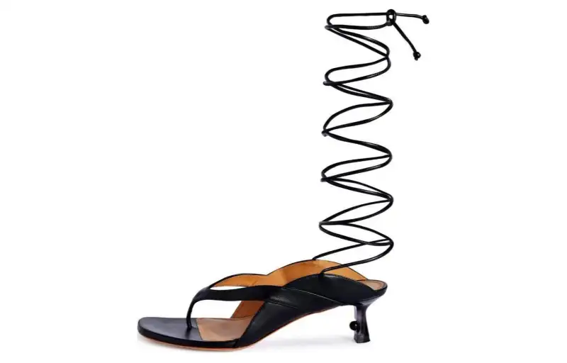 OFF-WHITE Lollipop lace-up leather sandals Women's