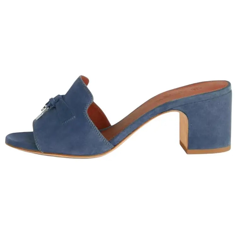 Loro Piana Slide Slippers 5.5cm Women's Blue