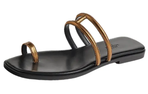 HERMES Georgia Slide Slippers Women's Black