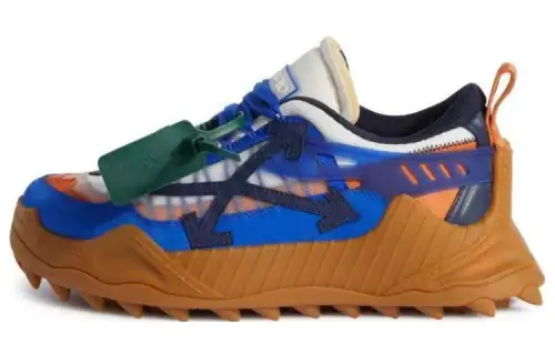 OFF WHITE ODSY Low top Casual Shoes Men's White Blue Brown