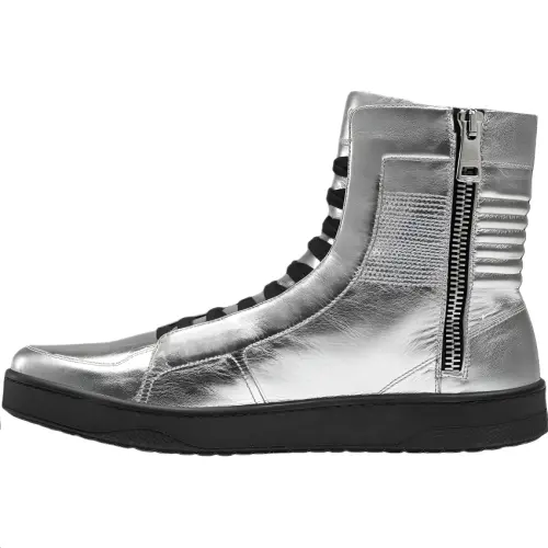 Gucci Leather Nappa Silk High 'Silver'