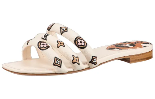LOUIS VUITTON Appeal Sandals 'White With Black Beige Monogram' Women's
