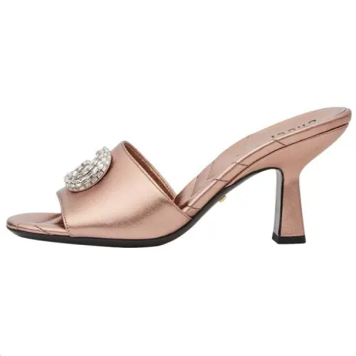 GUCCI Slide Slippers 7.5cm Women's Copper