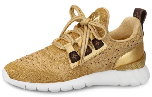 LOUIS VUITTON Lv Aftergame Sports Shoes Gold Women's