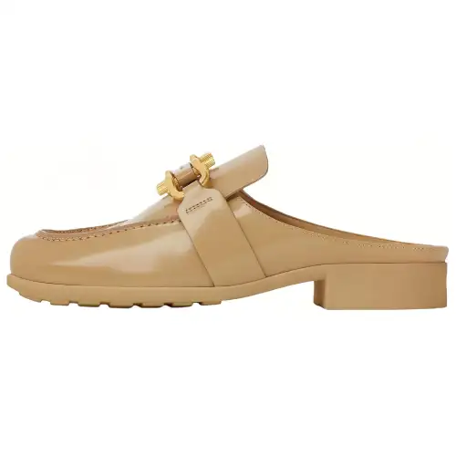 Bottega Veneta Monsieur Minimalist Fashion Rubber Sole Closed Toe Slippers Women's Sucrose