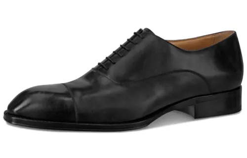 LOUIS VUITTON Vendome Top Grain Cow Leather Casual Shoes Men's Black