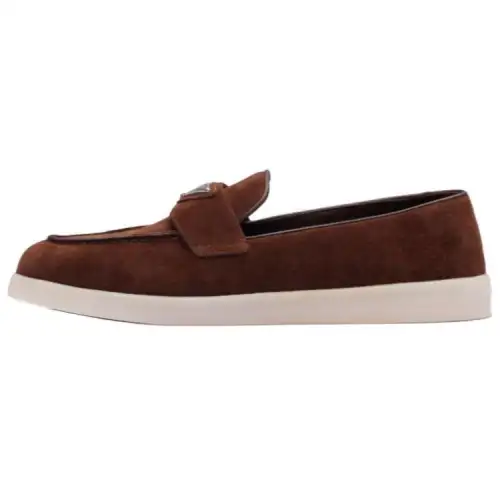 PRADA Suede Casual Shoes Women's Brown