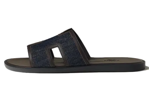 HERMES Izmir Quiet Slide Slippers Men's Blue