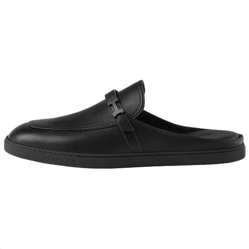 HERMES Likely Rubber Sole Odor Resistant Closed Toe Slippers Women's Black