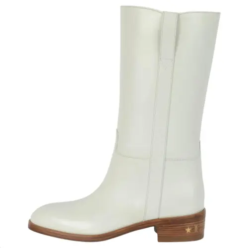GUCCI Leather Mid Calf Boot 'White'