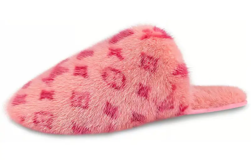 LOUIS VUITTON Suite Closed Toe Slippers Women's Pink