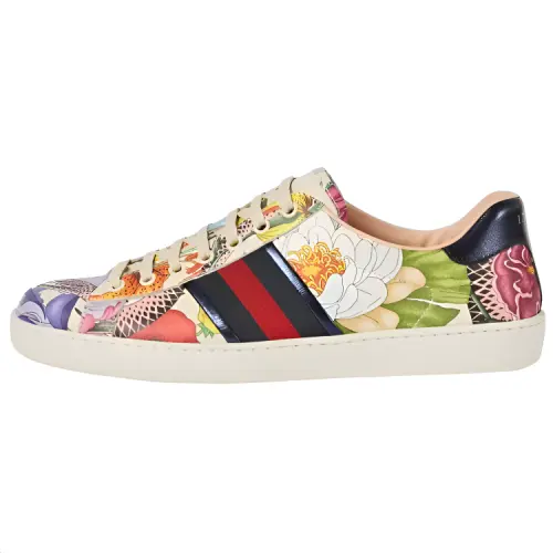 Gucci Ace Leather 'Floral Snake'