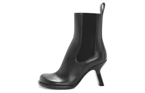 LOEWE Campo Calfskin Short Chelsea Boots 9cm Women's Black