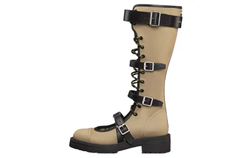 DIOR Dioranger Leather Knee high Boots Women's Beige