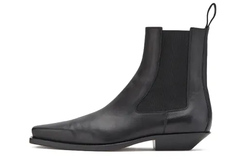 Bottega Veneta BV Lean Chelsea Short Chelsea Boots Men's Black