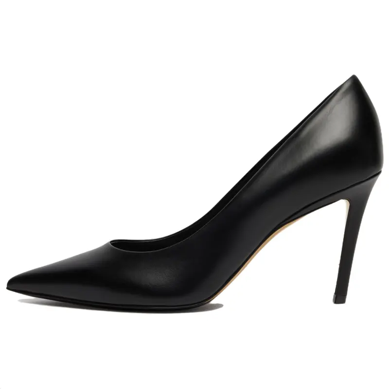 Burberry Leather Slim Heel High Heels Women's Black