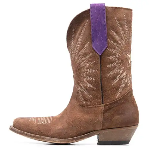 Golden Goose Wish Star Mid Calf Boots Women's Brown