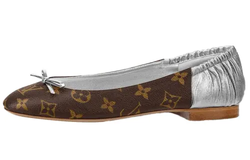 LOUIS VUITTON Joy MONOGRAM Casual Shoes Women's Silver Brown