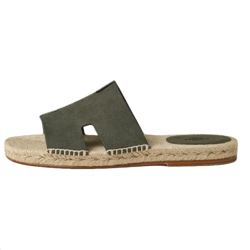 HERMES Antigua Slide Slippers Men's Forest Green